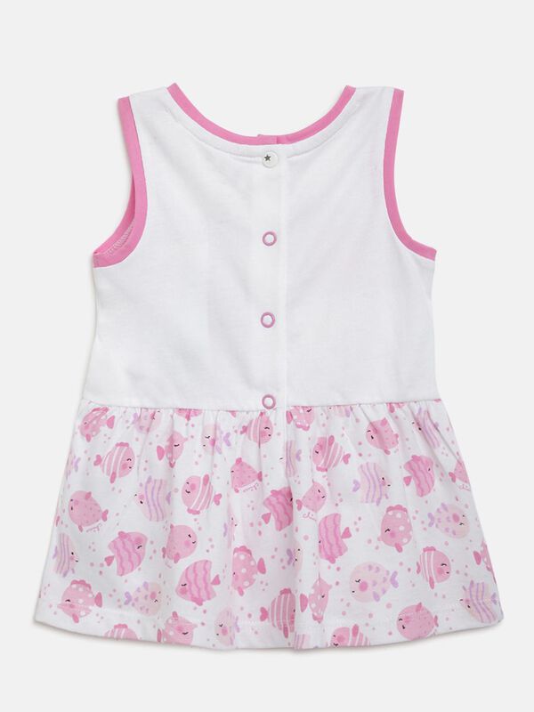 Sleeveless Dress - Fish Print image number null
